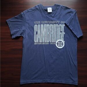 Vintage Cambridge University T Shirt Brand College 90s size large